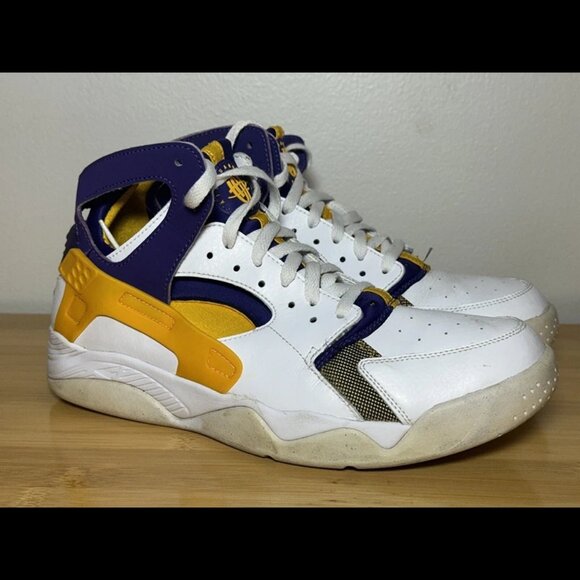 Size 10.5 - 2015 Nike Air Flight Huarache Lakers‎ Collection 705005-101 Sneakers